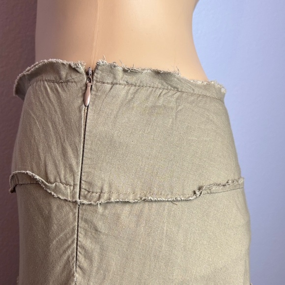 Super Full Tiered Tan Skirt - Picture 3 of 7